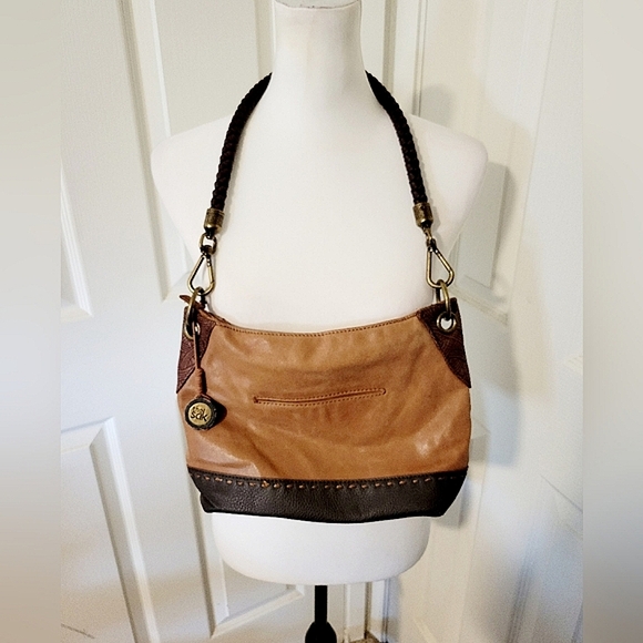The Sak | Cute Brown Leather Braided Strap Shoulder Bag (OS) - Picture 8 of 16